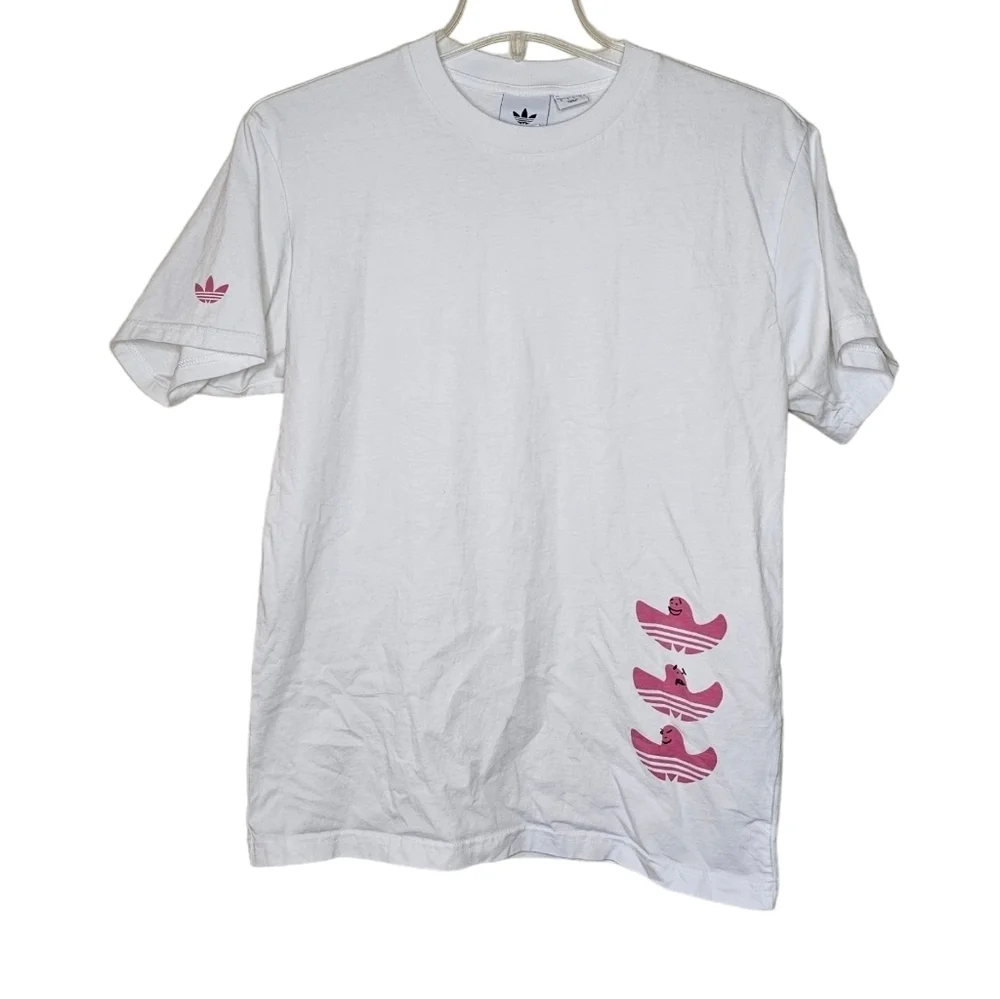 Adidas G Shmoofoil T-Shirt - White/Rose Tone Size Small